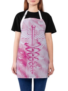 Фартук женский JoyArty для готовки "Крылатый меч и змея", универсальный размер