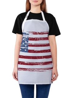 Фартук женский JoyArty для готовки "Американский флаг ретро", универсальный размер
