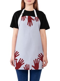 Фартук женский JoyArty для готовки "Сердце из ладоней", универсальный размер