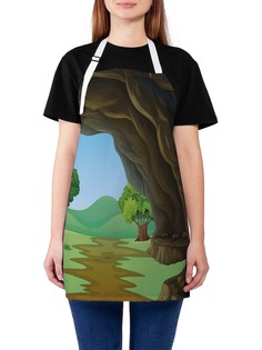 Фартук женский JoyArty для готовки "Выход из пещеры", универсальный размер
