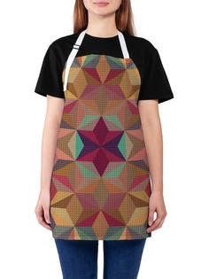 Фартук женский JoyArty для готовки "Сотовая звезда", универсальный размер