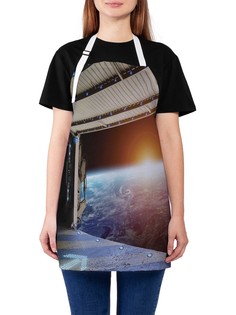 Фартук женский JoyArty для готовки "Врата в космос", универсальный размер