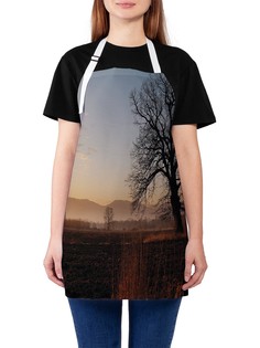 Фартук женский JoyArty для готовки "Путь к туманным холмам", универсальный размер