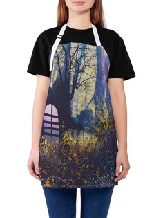 Фартук женский JoyArty для готовки "Загадочный дом", универсальный размер