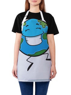 Фартук женский JoyArty для готовки "Веселая планета", универсальный размер