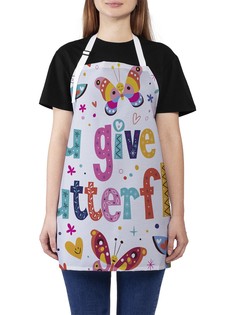 Фартук женский JoyArty для готовки "Даешь мне бабочек", универсальный размер