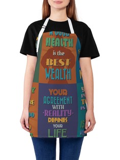 Фартук женский JoyArty для готовки "Мотивационные сленги", универсальный размер