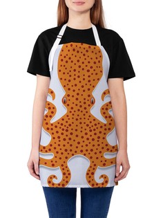 Фартук женский JoyArty для готовки "Осьминог веселун", универсальный размер