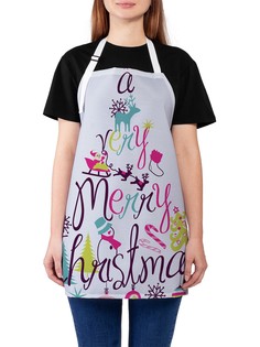 Фартук женский JoyArty для готовки "Счастливое рождество", универсальный размер