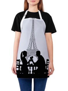 Фартук женский JoyArty для готовки "Влюбленная пара за столиком", универсальный размер