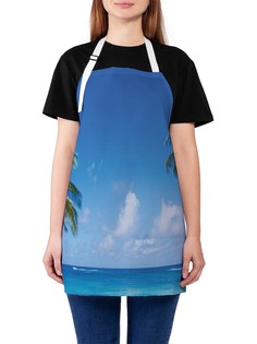 Фартук женский JoyArty для готовки "Пальмы жаждут дружбы", универсальный размер