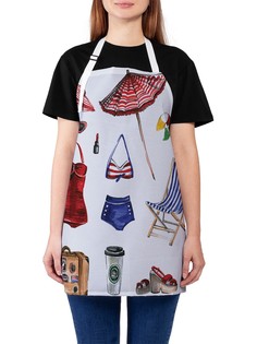 Фартук женский JoyArty для готовки "Вещи для отпуска", универсальный размер