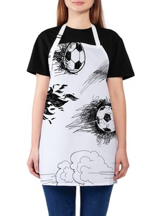 Фартук женский JoyArty для готовки "Летящие мячи", универсальный размер