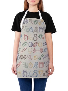 Фартук женский JoyArty для готовки "Спортивные орудия", универсальный размер
