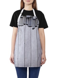 Фартук женский JoyArty для готовки "Деревянная стена", универсальный размер