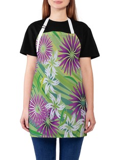 Фартук женский JoyArty для готовки "Цветочное гадание", универсальный размер