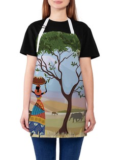 Фартук женский JoyArty для готовки "Беседа в дикой природе", универсальный размер