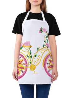 Фартук женский JoyArty для готовки "Девичий велосипед", универсальный размер