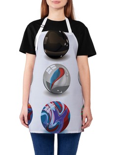 Фартук женский JoyArty для готовки "Стеклянные шары", универсальный размер