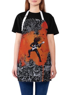 Фартук женский JoyArty для готовки "Красочный гитарист", универсальный размер