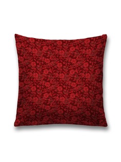 Наволочка JoyArty декоративная "Красные цветы" на молнии, 45x45 см