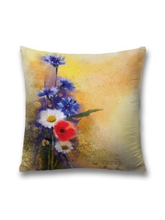 Наволочка JoyArty декоративная "Цветы фантазий" на молнии, 45x45 см