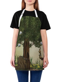 Фартук женский JoyArty для готовки "Качели волшебства", универсальный размер