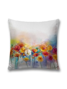Наволочка JoyArty декоративная "Размытые цветы" на молнии, 45x45 см