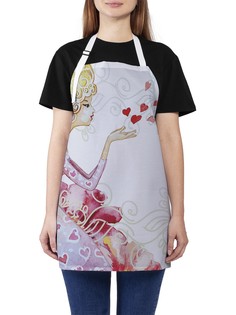 Фартук женский JoyArty для готовки "Воздушный поцелуй", универсальный размер
