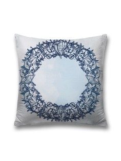 Наволочка JoyArty декоративная "Морской узор с ракушками" на молнии, 45x45 см