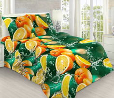 Постельное белье Mercury Home «Апельсин» 1.5 СП Бязь 2 наволочки 50x70