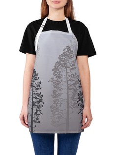 Фартук женский JoyArty для готовки "Деревья в тумане", универсальный размер
