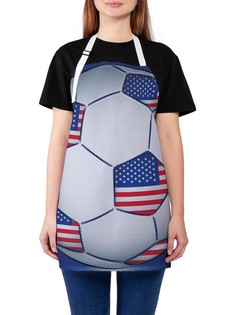 Фартук женский JoyArty для готовки "Мяч футбольный Америка", универсальный размер