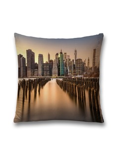 Наволочка JoyArty декоративная "Центральная река" на молнии, 45x45 см