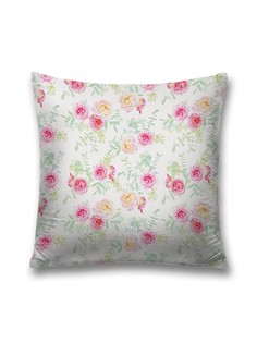 Наволочка JoyArty декоративная "Цветочные узоры" на молнии, 45x45 см