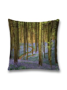 Наволочка JoyArty декоративная "Цветочная долина в лесу" на молнии, 45x45 см