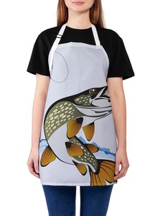 Фартук женский JoyArty для готовки "Хищная рыбалка", универсальный размер