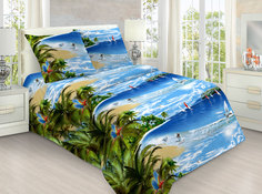 Постельное белье Mercury Home «Райский остров» 1.5 СП Бязь 2 наволочки 50x70
