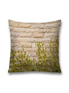 Наволочка JoyArty декоративная "Цветы поглощают стену" на молнии, 45x45 см