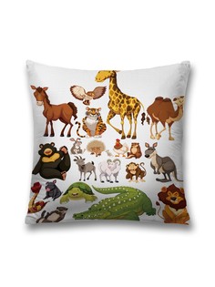 Наволочка JoyArty декоративная "Разнообразная фауна" на молнии, 45x45 см