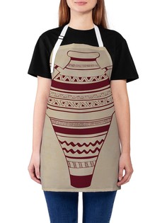 Фартук женский JoyArty для готовки "Кувшин с полосками", универсальный размер