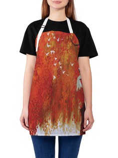 Фартук женский JoyArty для готовки "Качели на обрыве", универсальный размер