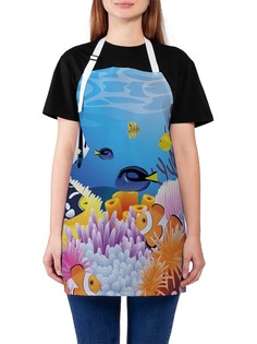 Фартук женский JoyArty для готовки "Морской уют", универсальный размер