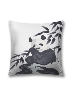 Наволочка JoyArty декоративная "Панда не спит" на молнии, 45x45 см