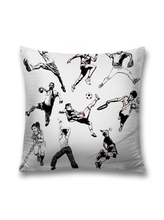 Наволочка JoyArty декоративная "Игры с мячами" на молнии, 45x45 см