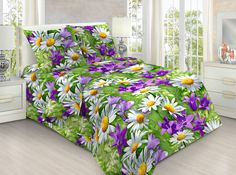 Простыня Mercury Home «Полевая ромашка» 1.5 СП 145x214 Бязь