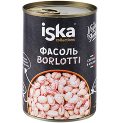 Фасоль Iska Borlotti, белая, 400 г