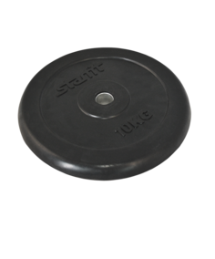 Диск обрезиненный Starfit Core Bb-202 D=26 мм, стальная втулка, черный, 10 кг