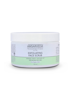 Скраб для лица с маслом авокадо AMSARVEDA Exfoliating Face Scrub Avocado & Papaya 150 мл