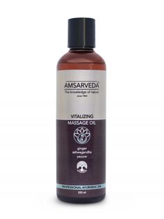Тонизирующее массажное масло с ашвагандой AMSARVEDA Vitalizing Massage Oil 250 мл